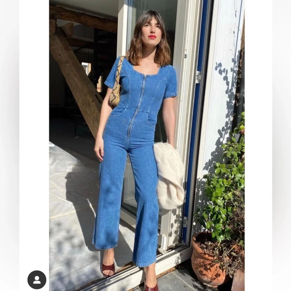 Rouje | Pants & Jumpsuits | Rouje Denim Jumpsuit | Poshmark